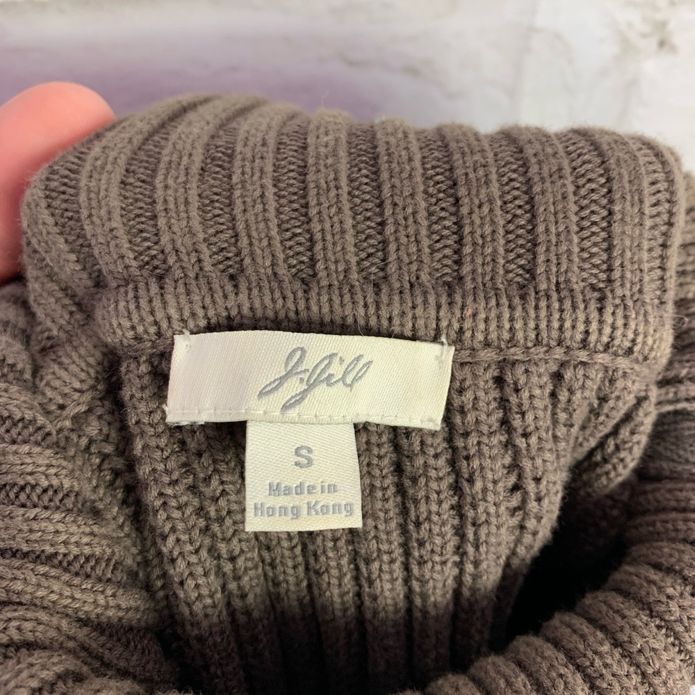 J. Jill Ribbed Knit Button Neck Cotton Sweater S - Picture 5 of 7